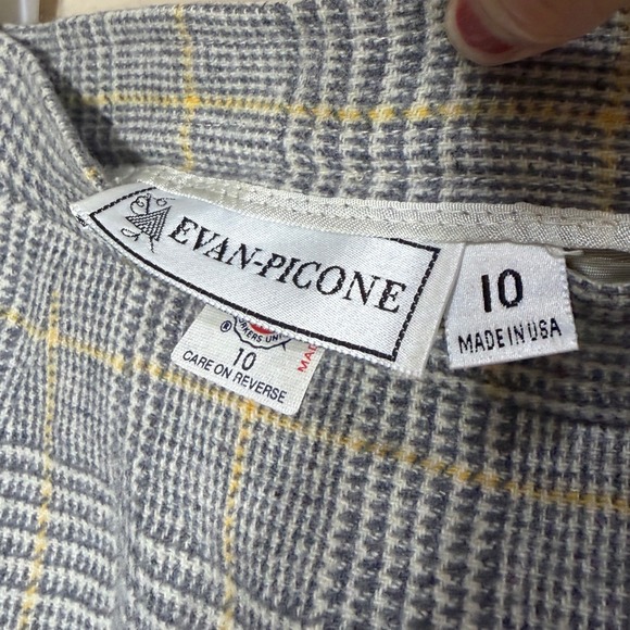 Vintage Evan Picone Plaid Pencil Skirt Size 10 Wool Blend - Picture 6 of 8